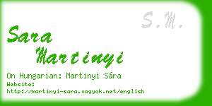sara martinyi business card